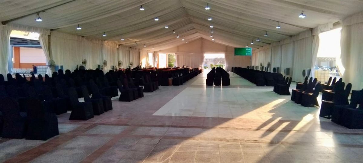 خيمة الحجاج لخدمة ضيوف الرحمن بالصالة الموسمية بمطار القاهرة الدولي