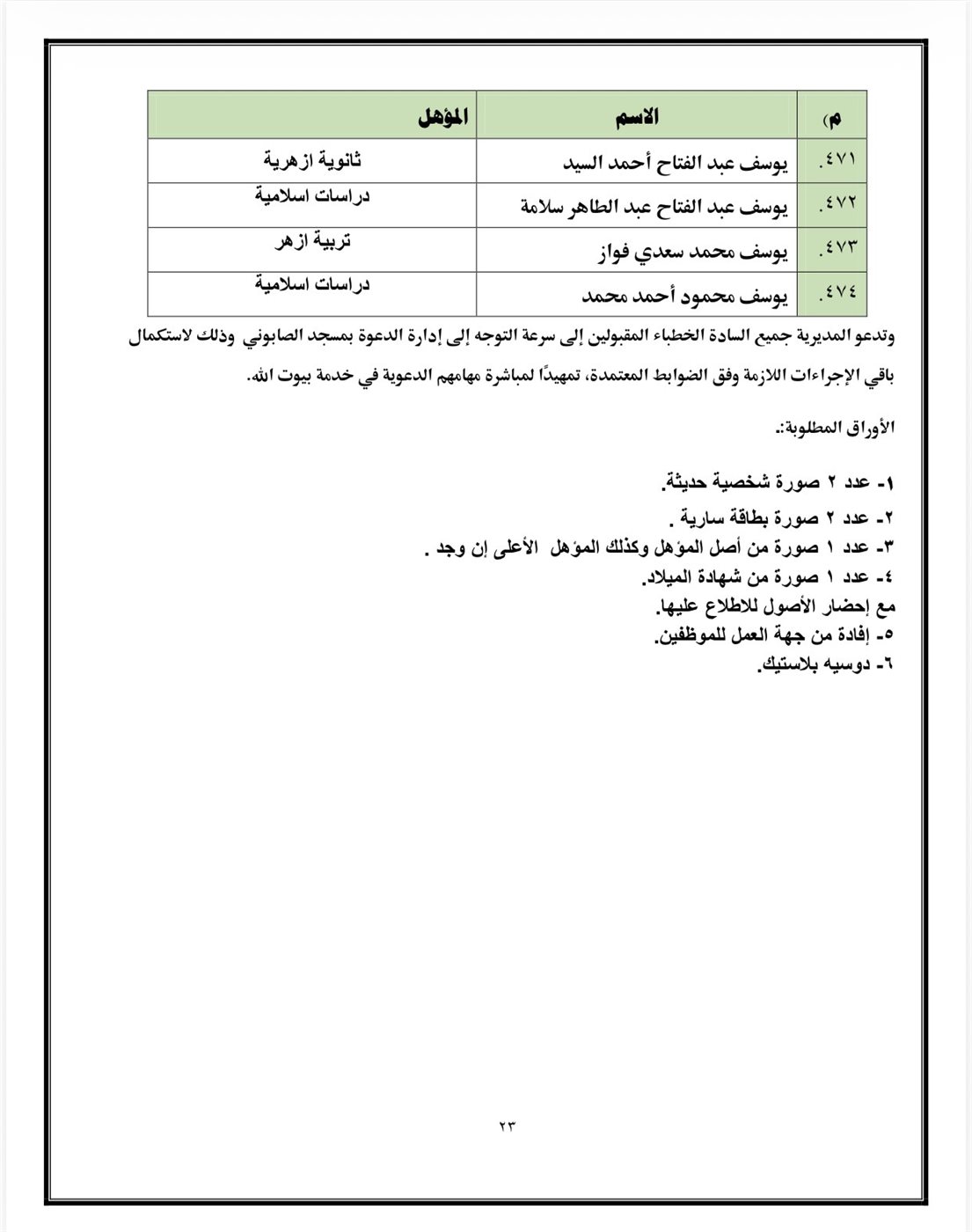 اسماء المقبولين&nbsp;