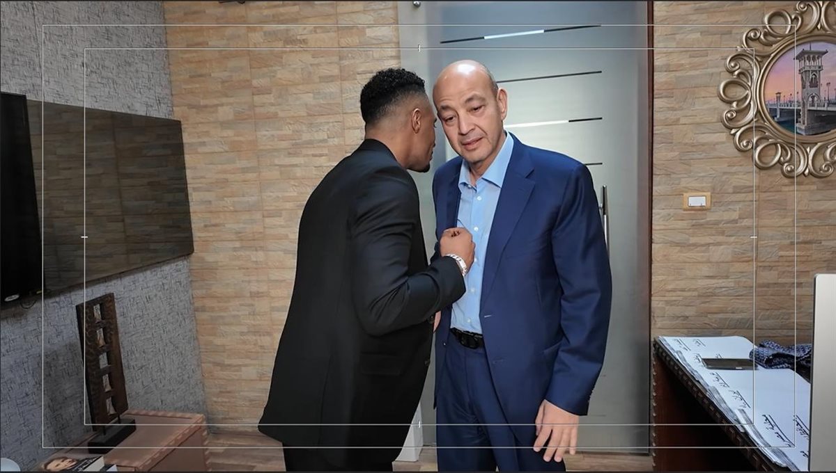 لقطات من كواليس حلقة محمد رمضان وعمرو أديب بعد تصالحهما