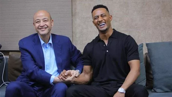 عمرو أديب ومحمد رمضان