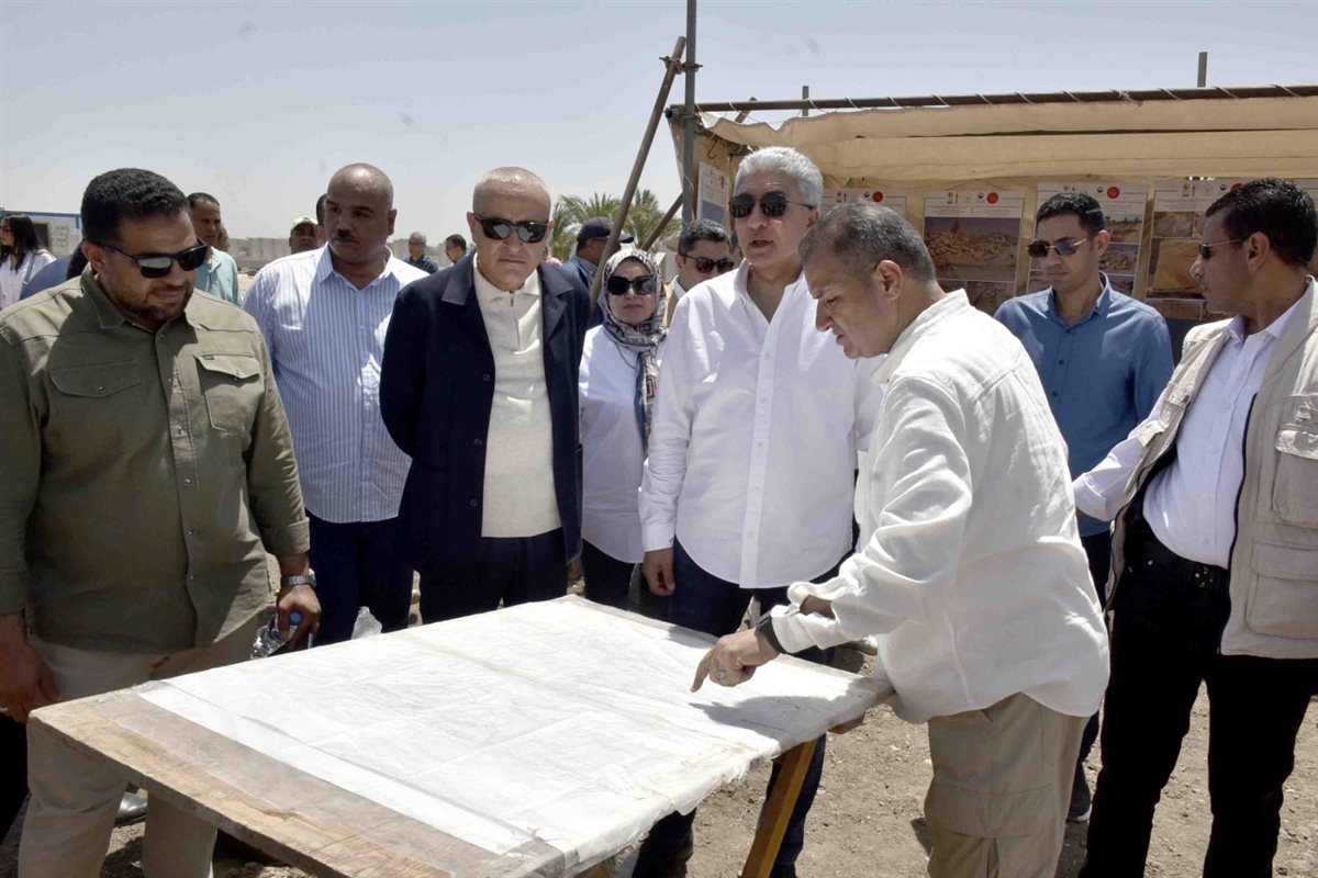 وزير السياحة يتفقد معبد الرامسيوم&nbsp;