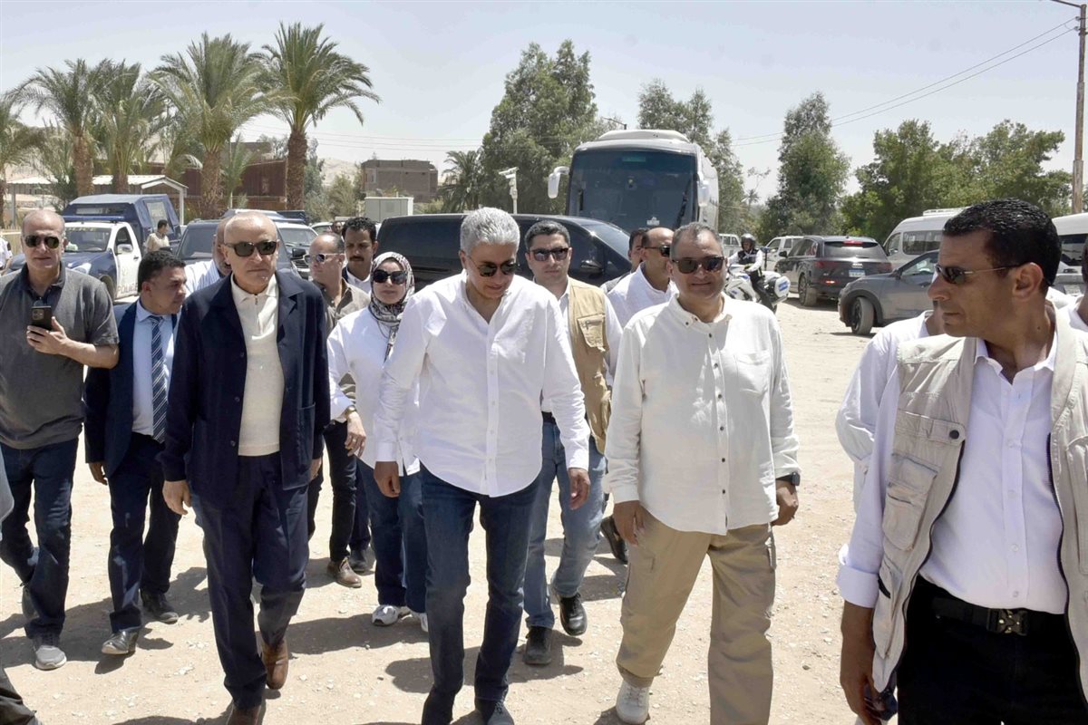 وزير السياحة يتفقد معبد الرامسيوم&nbsp;