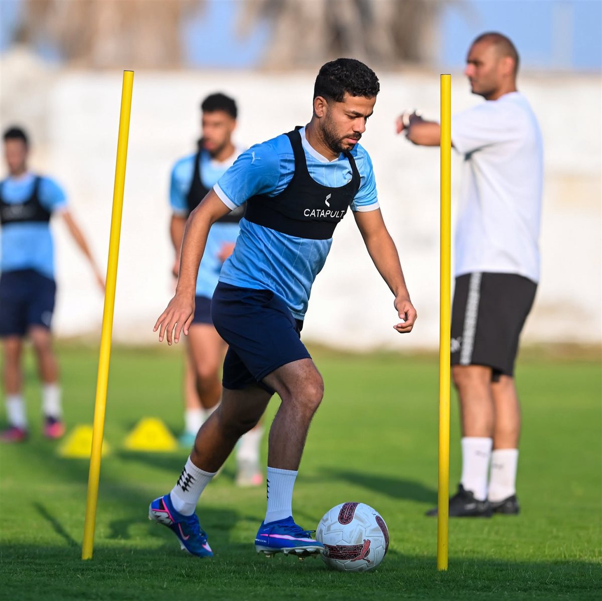 <strong>المصري يواصل استعداداته لمواجهة زد في نصف نهائي كأس عاصمة مصر</strong>