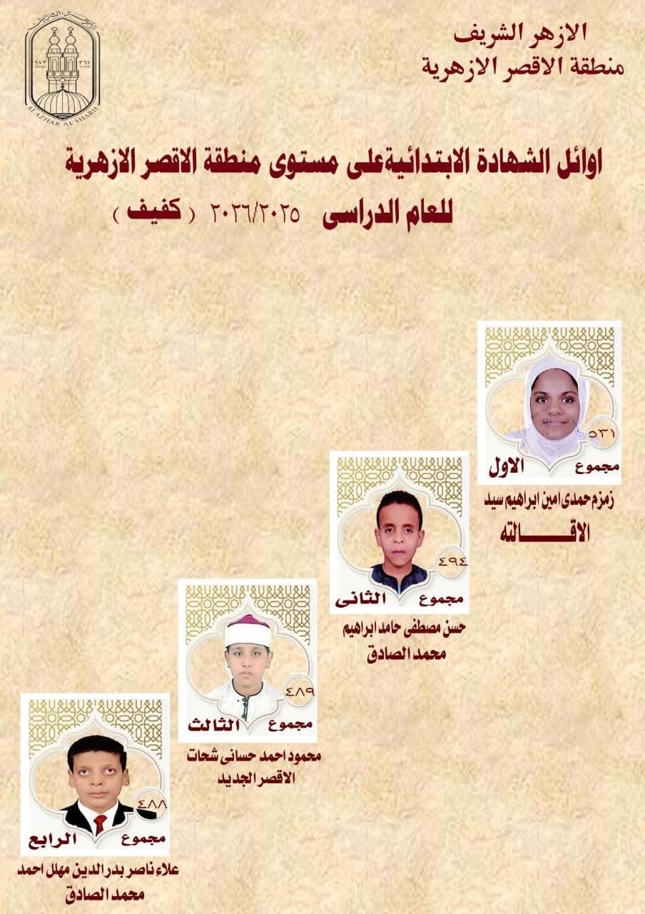 اوائل الابتدائية الأزهرية