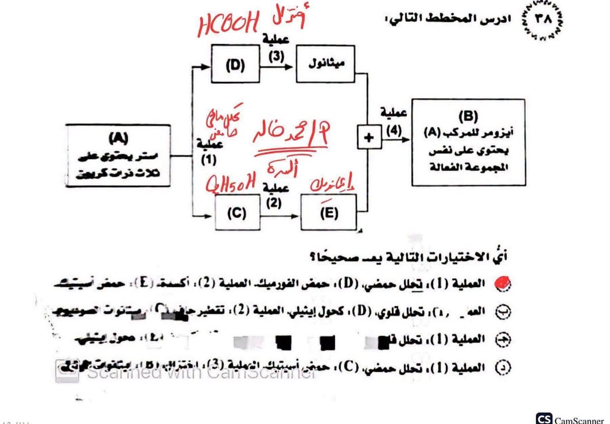 حل امتحان الكيمياء 2026
