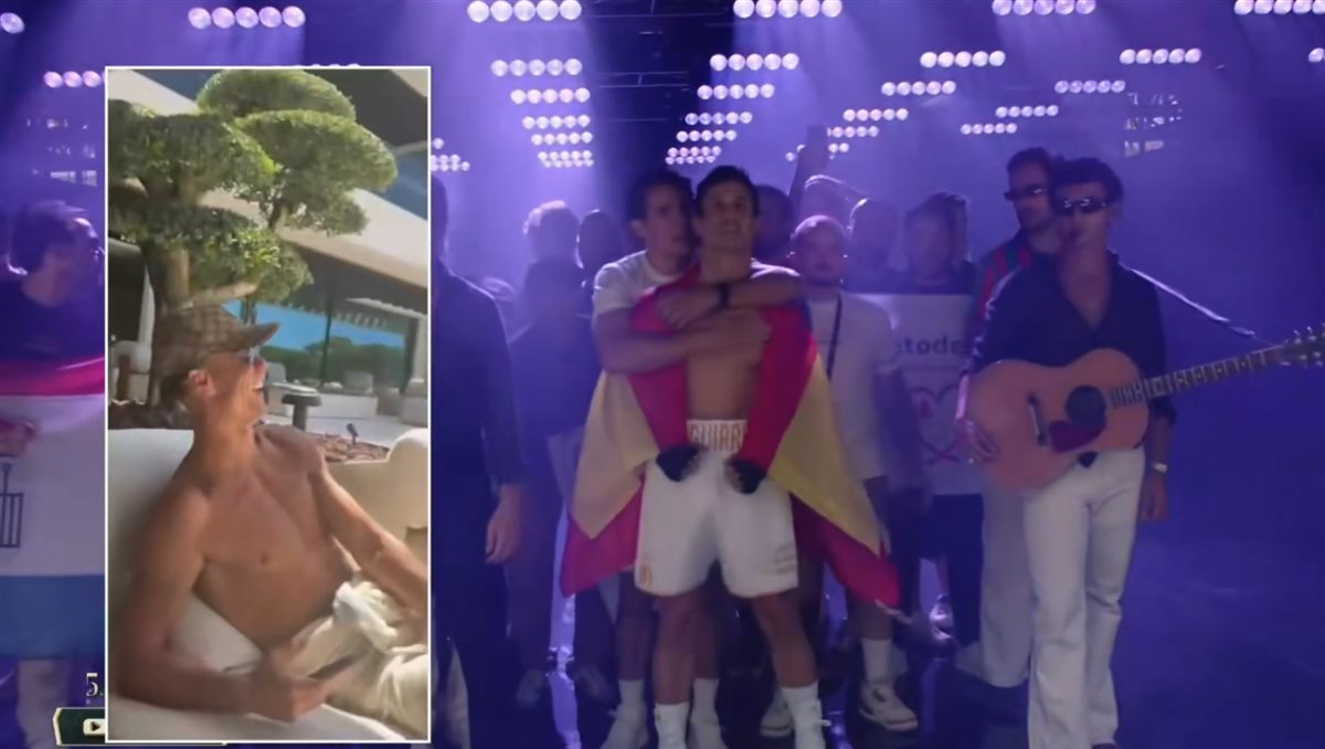 <strong>كريستيانو رونالدو يظهر في فيديو عُرض أثناء دخول إيدو أجيري إلى النزال أمام جاستون إيدول</strong>