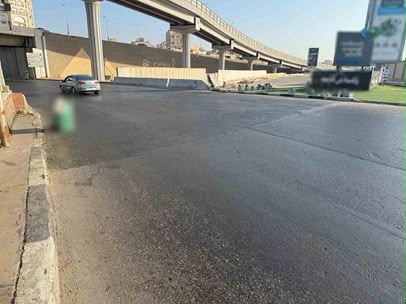 <strong>اصلاح تلفيات بفواصل كوبري بمنطقة النزهة</strong>