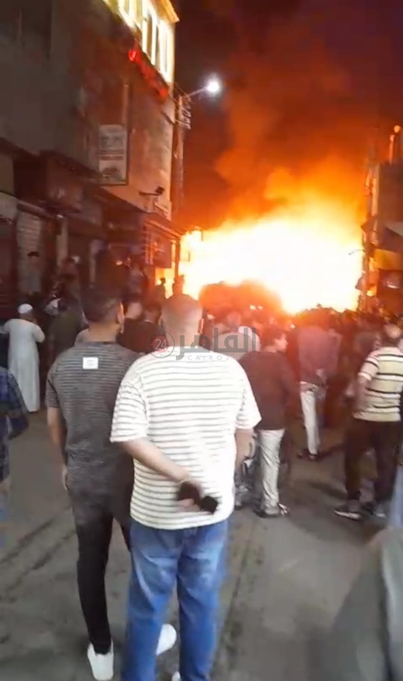 نشوب حريق في ميدان أبوالعباس بقوص