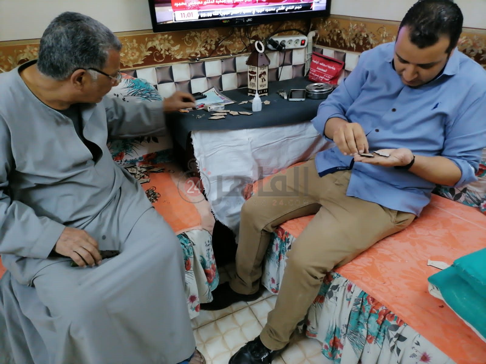 أسرة رامي ناجح أثناء مشاركتهما في المبادرة