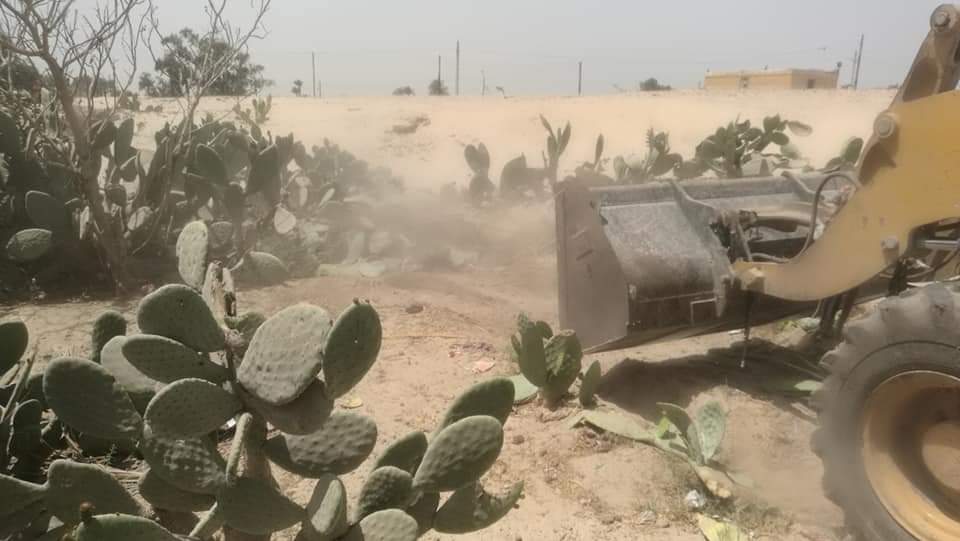 إزالة تعديات على أملاك الدولة في الفيوم