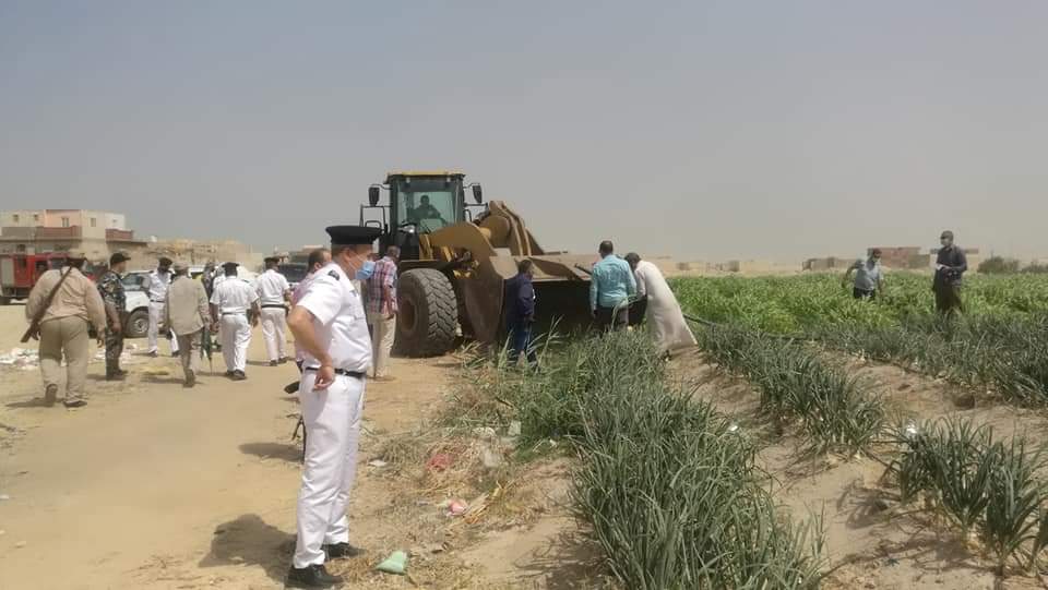 إزالة تعديات على أملاك الدولة في الفيوم