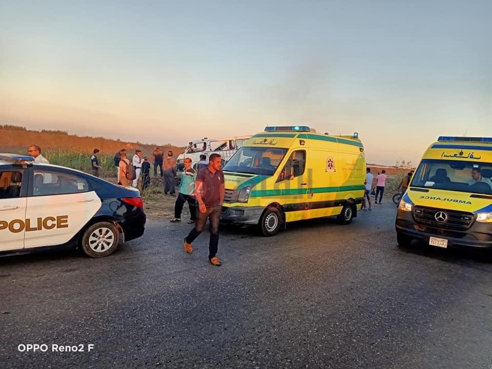 حادث إنقلاب سيارة