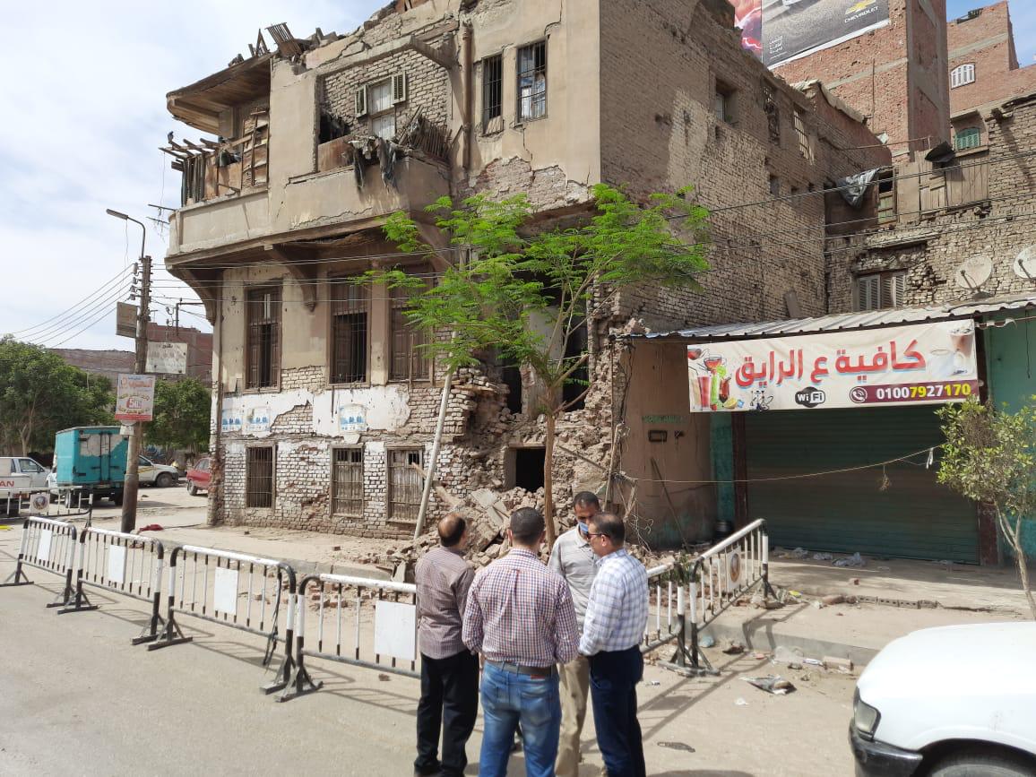 انهيار جزء من منزل خالي من السكان في الفيوم