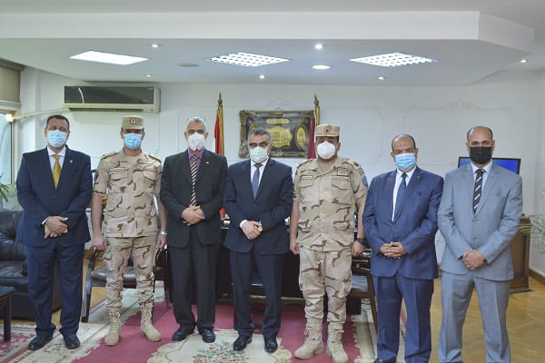 جانب من زيارة نائب المستشار العسكري للمحافظة، جامعة الفيوم