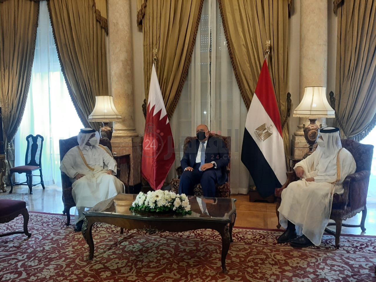  وزيري خارجية مصر وقطر (8)