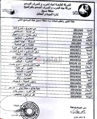 قطع مياه الشرب