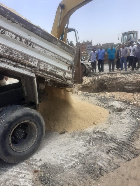 إصلاح الهبوط الأرضي في الزقازيق بالشرقية 03