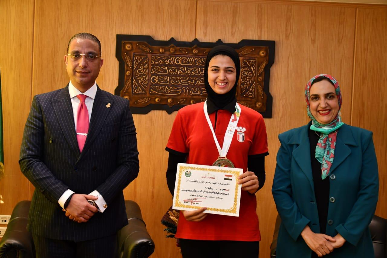 تكريم اللاعبة ميسون إيهاب