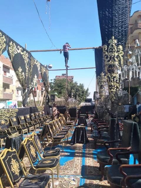 فض سرادق عزاء مخالف بالشرقية 02