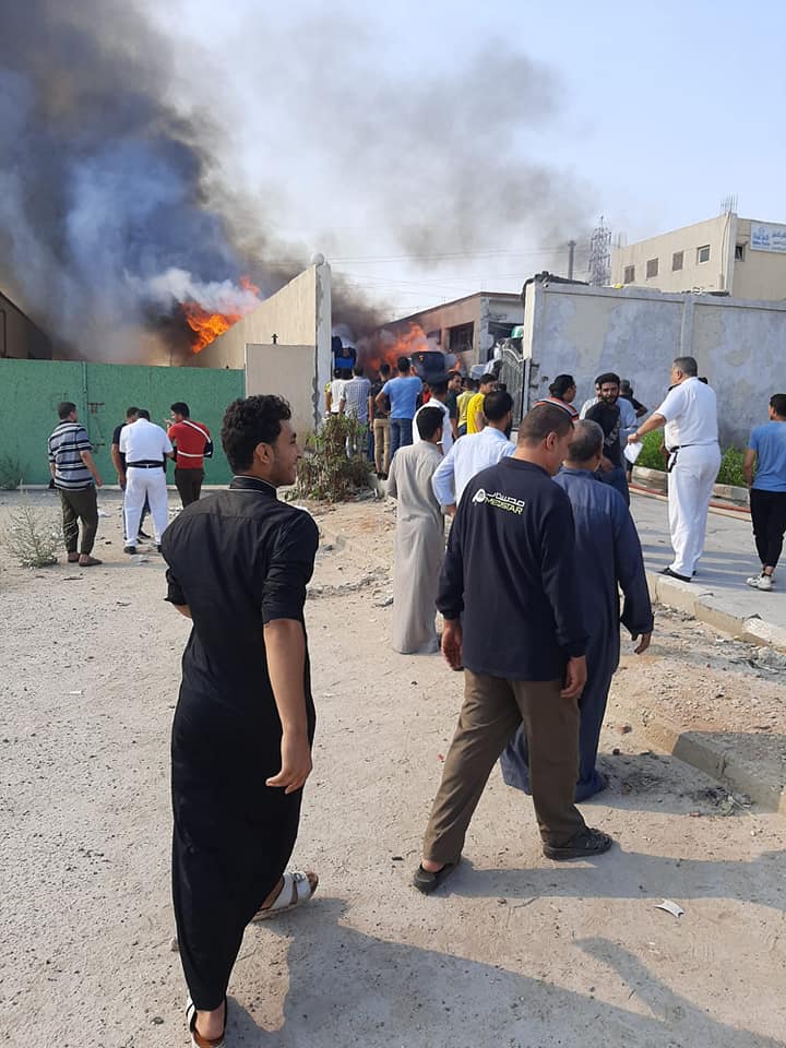 نشوب حريق في مصنع منسوجات بالعاشر من رمضان 011