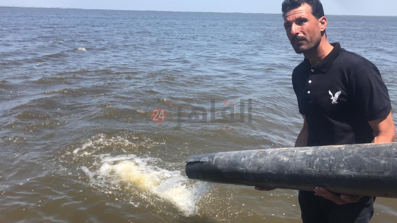 ضخ زريعة أسماك ببحيرة البرلس