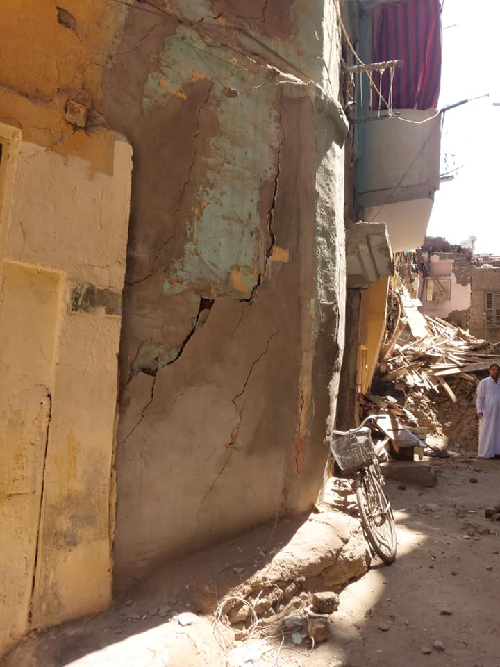 تصدع منزل بحي غرب أسيوط