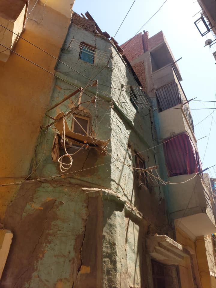 تصدع منزل بحي غرب أسيوط