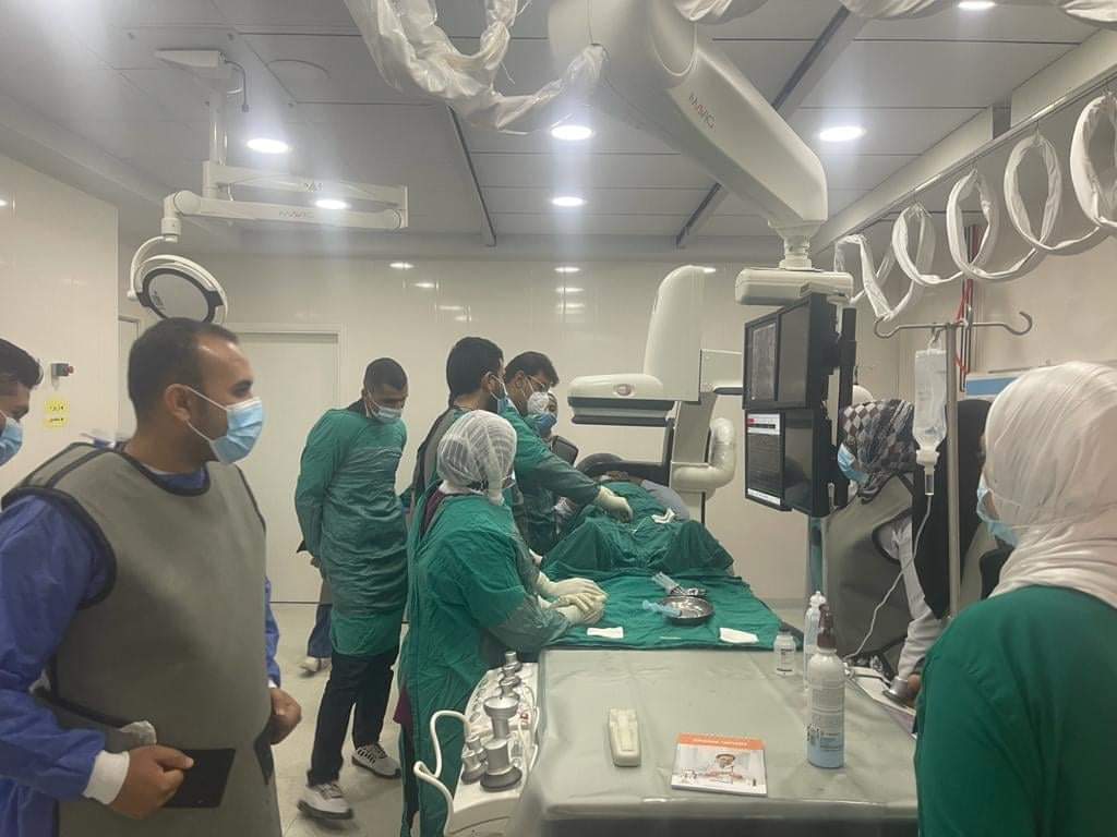 إجراء أول قسطرة مُخية لحالتين في الفيوم