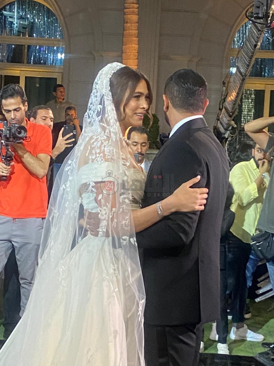 هاجر أحمد وأحمد الحداد في زفافهما1