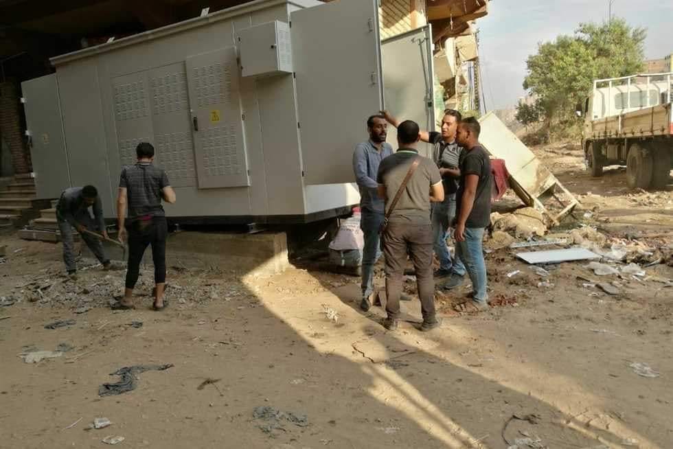 محول الكهرباء بعد الحادث