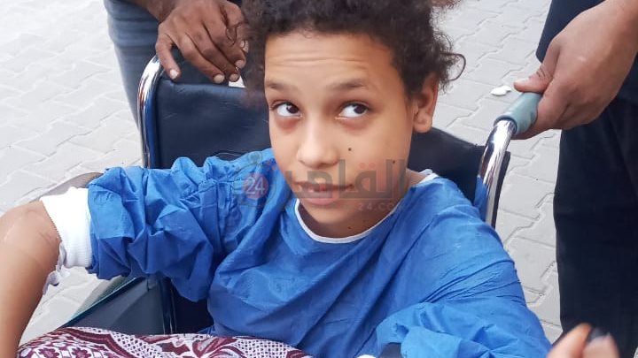 احد الأطفال المصابين 