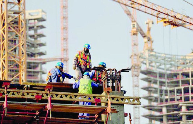 أعمال بناء وسقالات