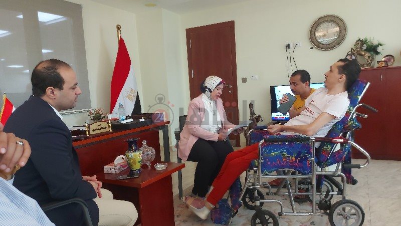 مصاب الحبل الشوكي ببورسعيد 