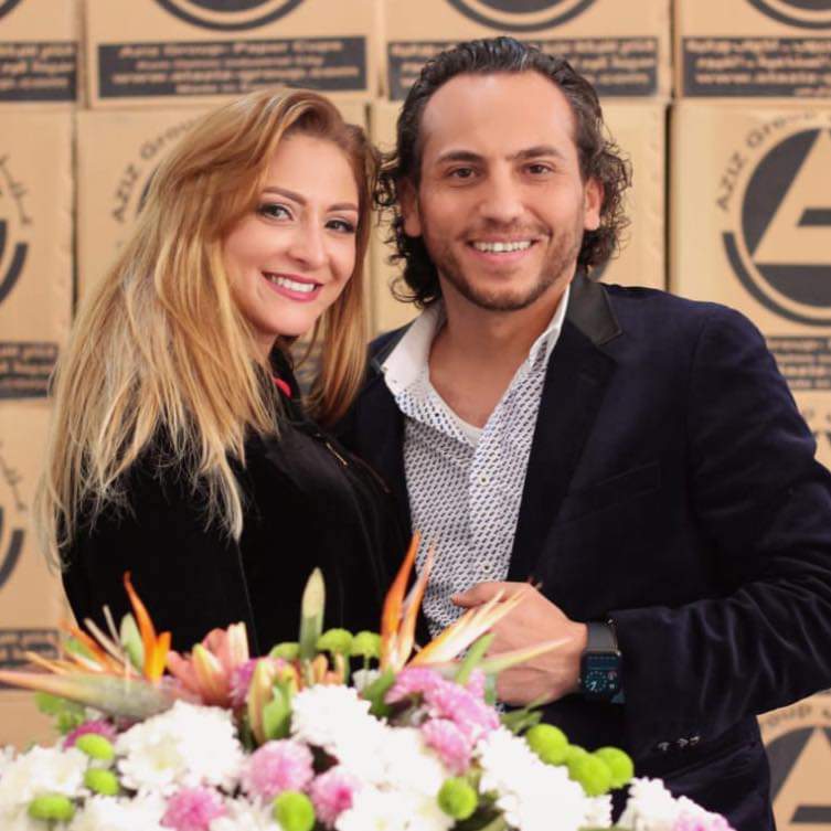 الراحلة وزوجها