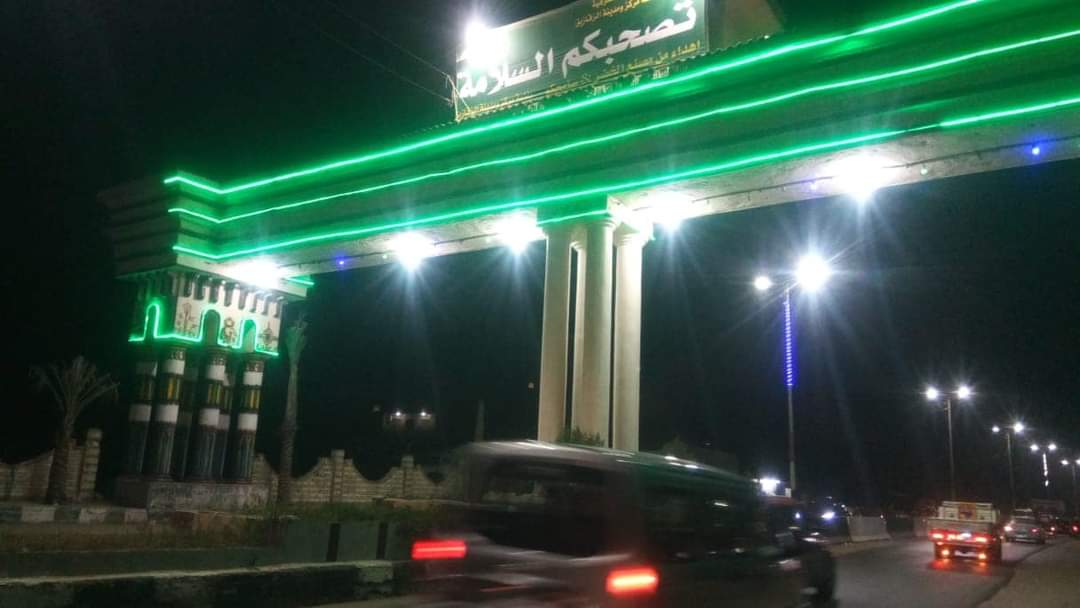 إنارة مدخل مدينة الزقازيق بلمبات الليد 6