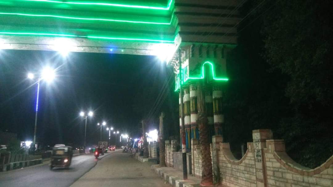 إنارة مدخل مدينة الزقازيق بلمبات الليد 7