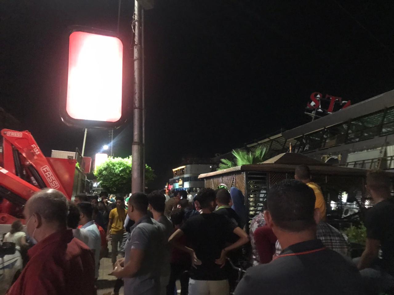 غرق مطعم عائم بالمنصورة