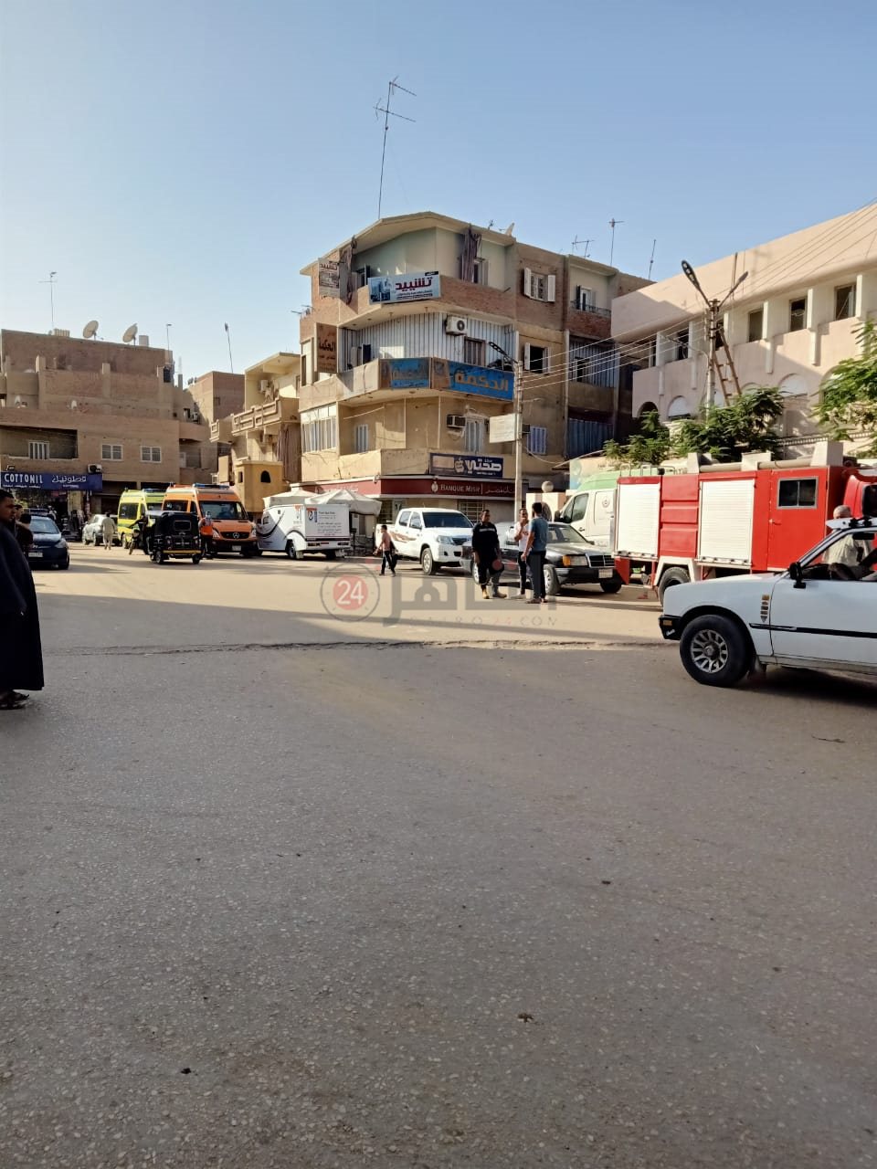 حريق بمجلس مدينة سنورس بالفيوم