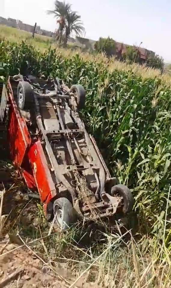 حادث تصادم بأسيوط 