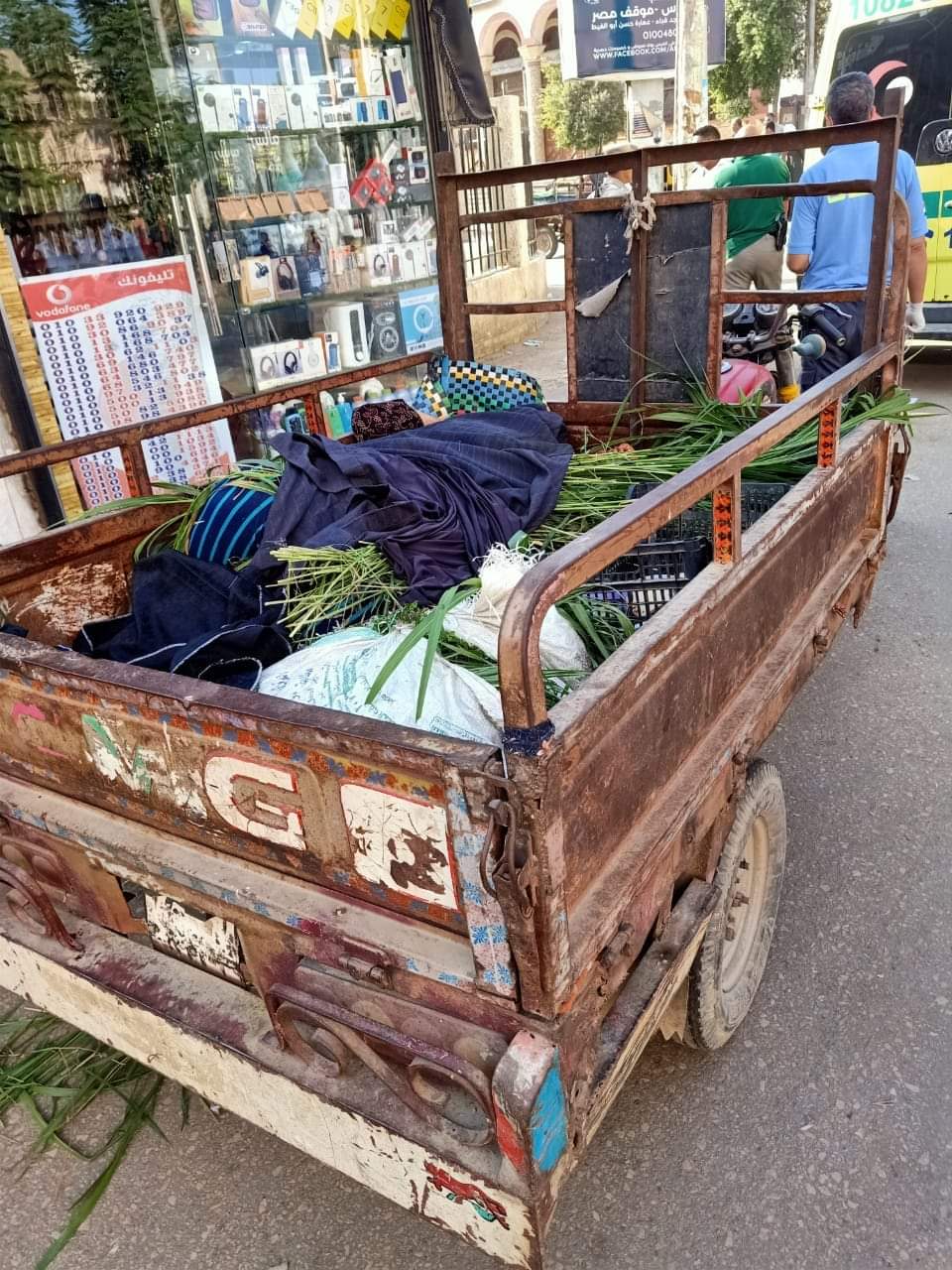 من موقع الجريمة في الفيوم