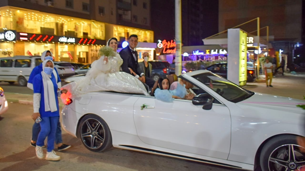 عروسين يشاركان في حملة معًا نطمئن بالشرقية 03