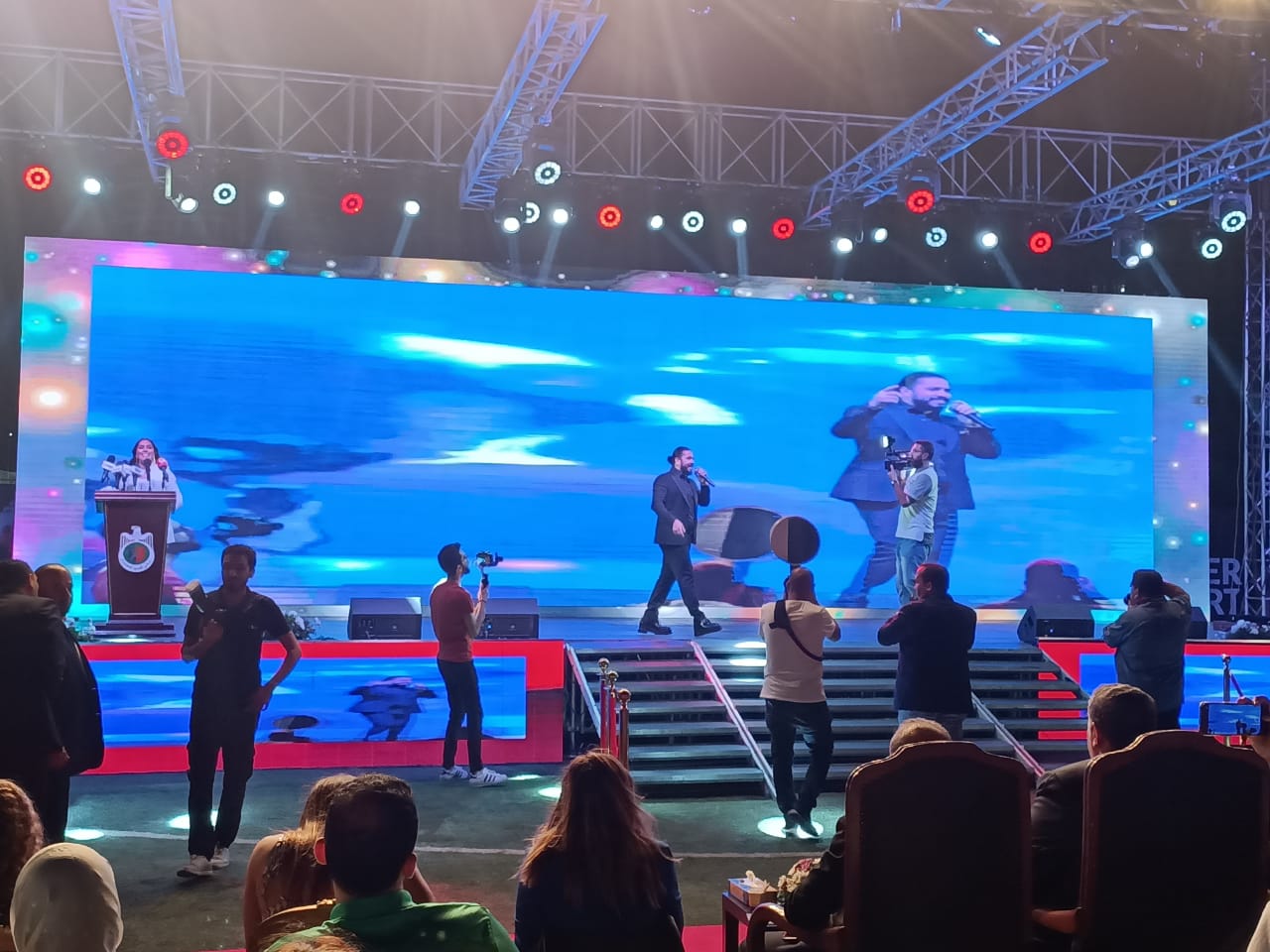 حفل نادي الصيد لتكريم هداية ملاك وسيف عيسى