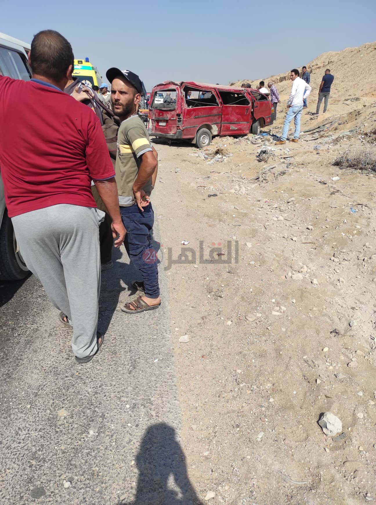 الميكروباص بعد  الحادث 01