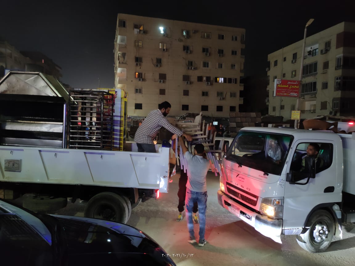 الجيزة رفع 750 حالة إشغال لمحال ومقاهي حدائق الاهرام