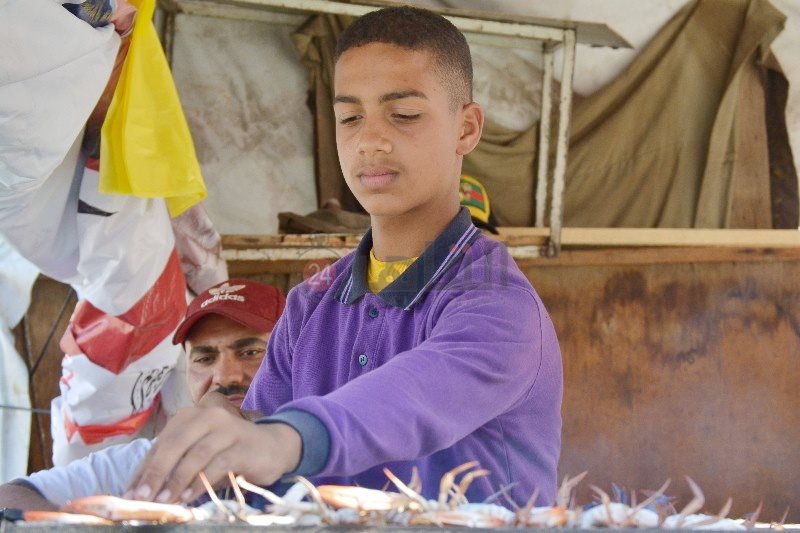 طالب يكافح لكسب رزق حلال ببورسعيد 