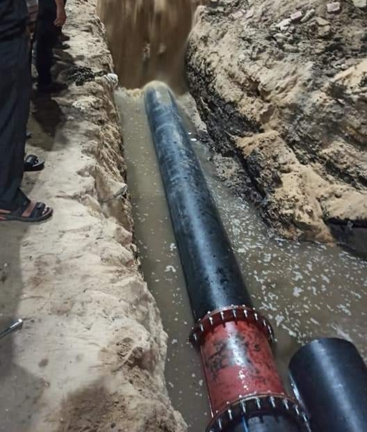 تحويل المرافق لخط 560 بمنطقة المشتل في الفيوم