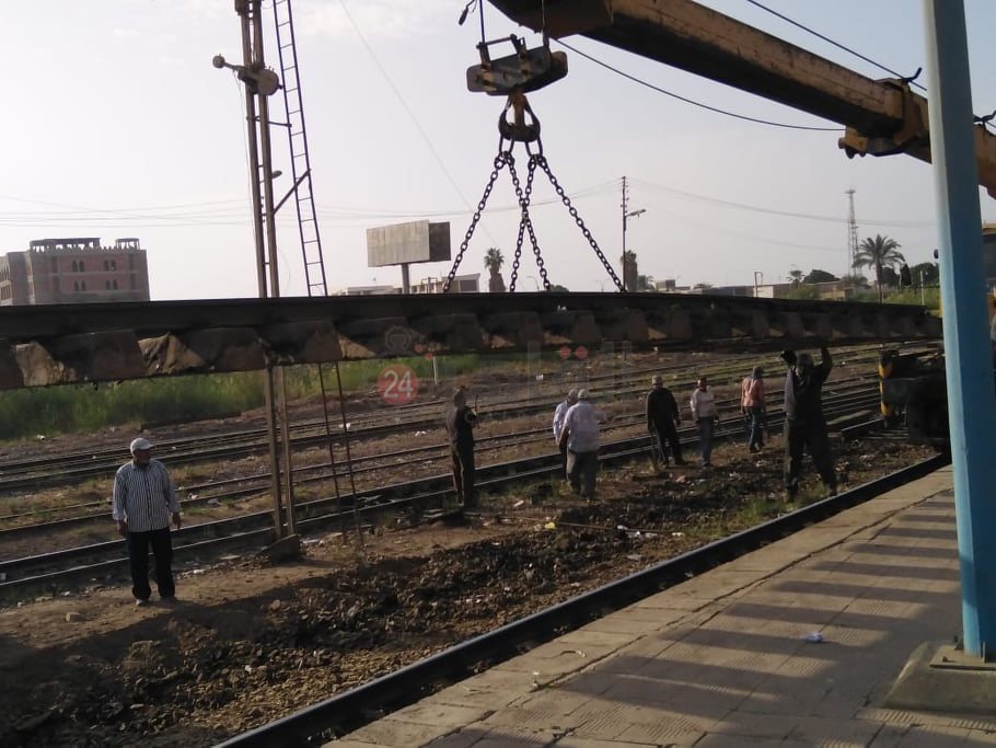 عملية التطوير داخل محطة المنيا 