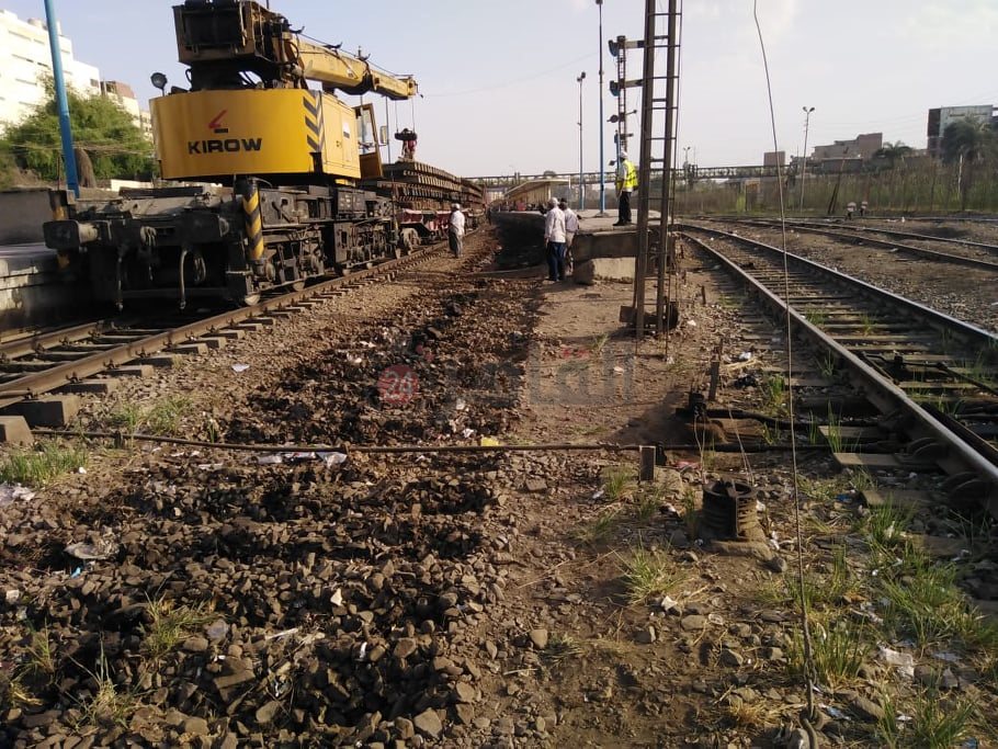 عملية التطوير داخل محطة المنيا 