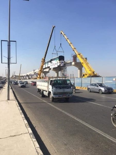 تركيب قطار المونوريل الثانى 