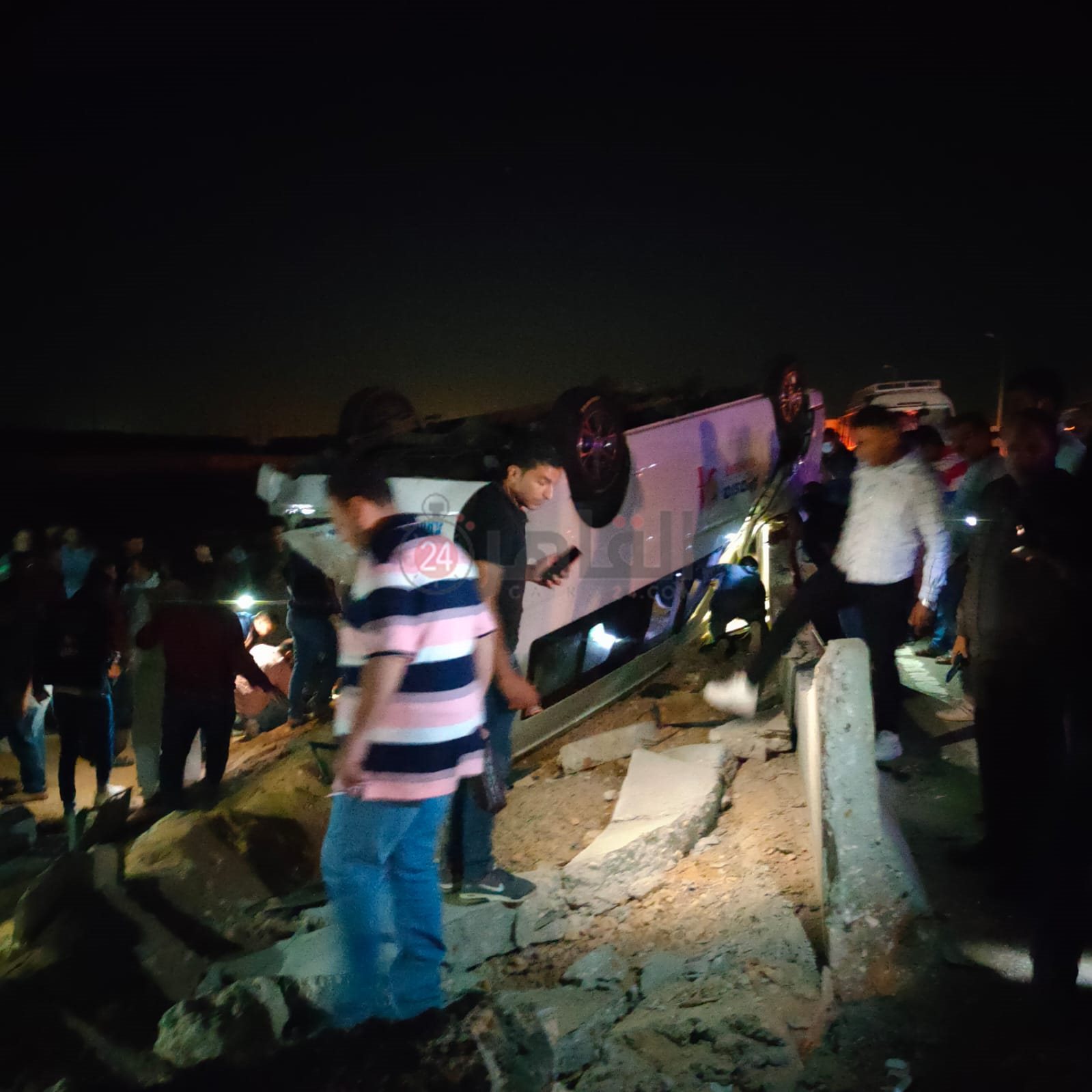  حادث انقلاب سيارة